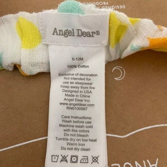 Angel Dear Floral Muslin Knotted Bow Headband Baby Girls Size 0-12 Months NEW - Picture 4 of 4